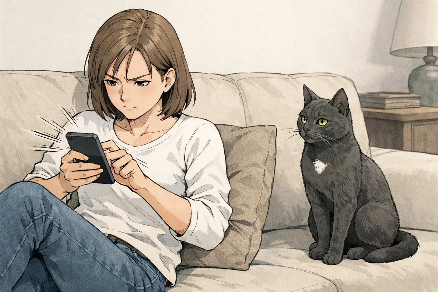 Akata te regarde t’énerver sur ton smartphone